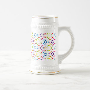 Caneca De Cerveja Padrão Arco-íris bolinhas