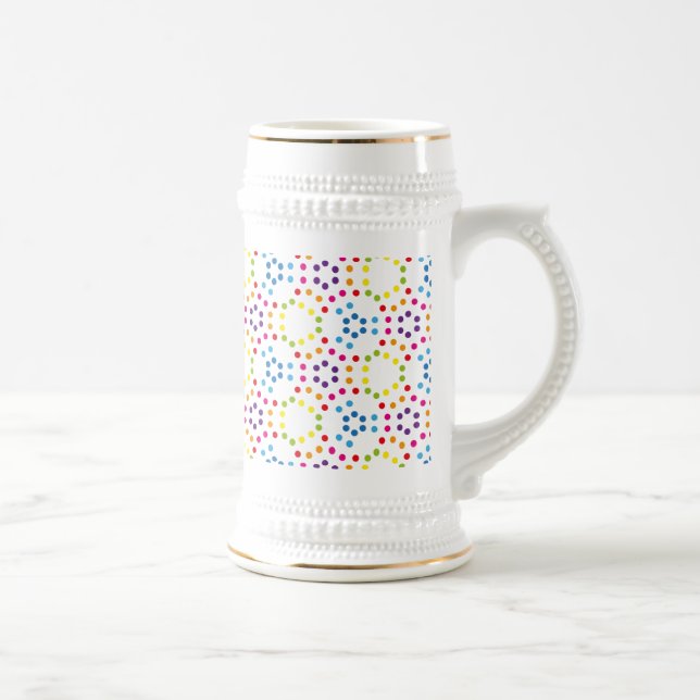 Caneca De Cerveja Padrão Arco-írisbolinhas (Direita)