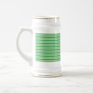 Caneca De Cerveja Padrão de Listras Verdes do Dia de São Patrício-54