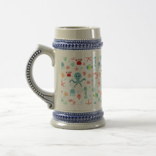 Caneca De Cerveja padrão do mundo marinho