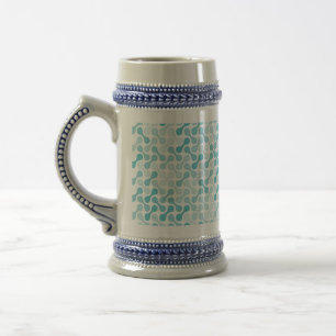 Caneca De Cerveja Padrão metabólico azul