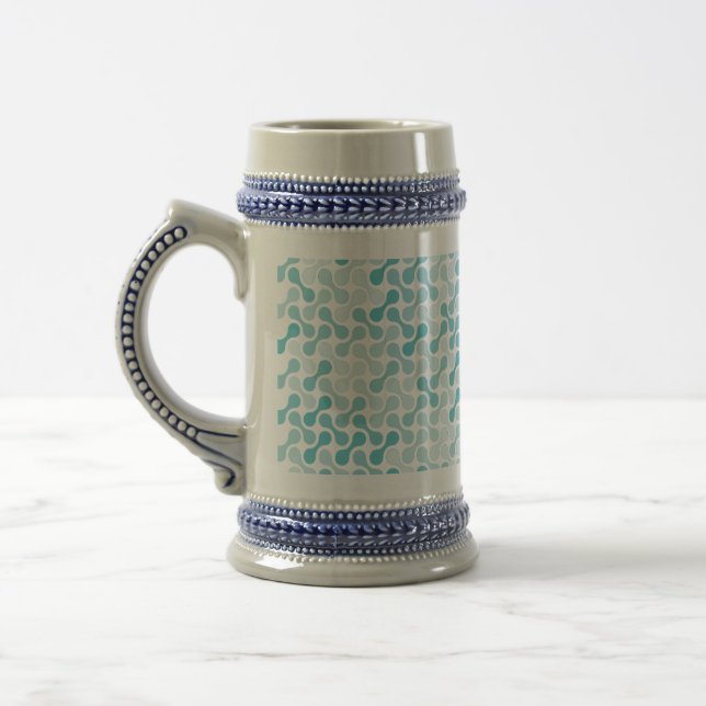 Caneca De Cerveja Padrão metabólico azul (Esquerda)