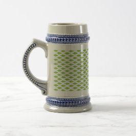Caneca De Cerveja Padrão Verde Acadêmico para o Sucesso
