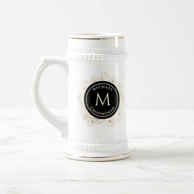 Caneca De Cerveja Padrinho de Casamento Clássico (Esquerda)