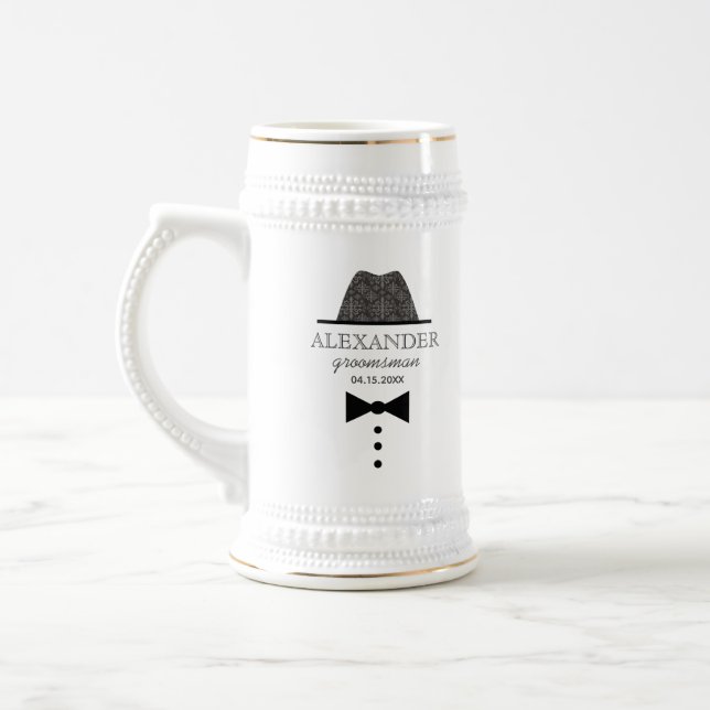 Caneca De Cerveja Padrinho de casamento de Casamento Clássico (Esquerda)