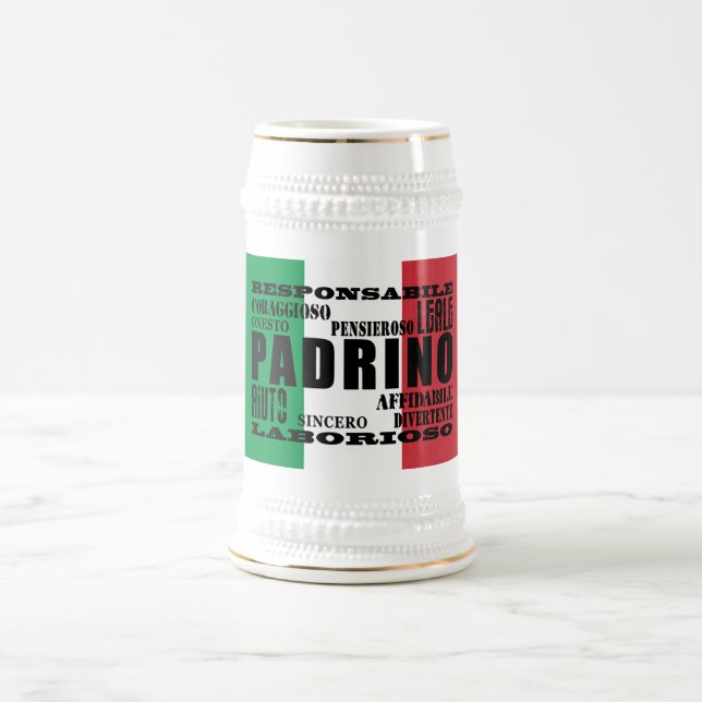 Caneca De Cerveja Padrinho italianos: Qualidades (Centro)