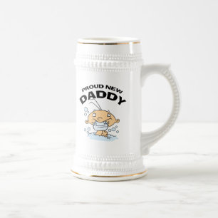 Caneca De Cerveja Pai novo orgulhoso engraçado