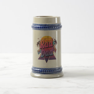 Caneca De Cerveja Pai Radical – Estilo Neon Retro dos Anos 80 para P