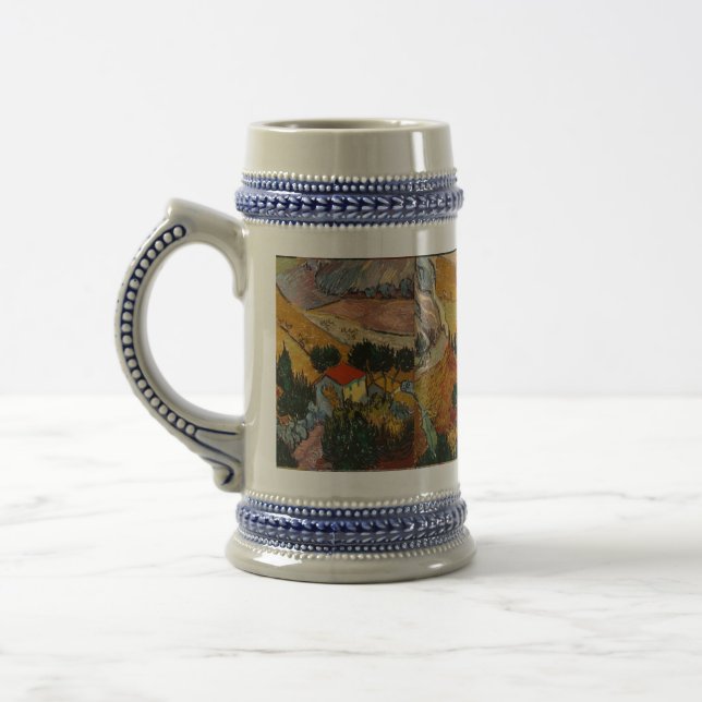 Caneca De Cerveja Paisagem de Van Gogh com Casa e Lavrador (Esquerda)