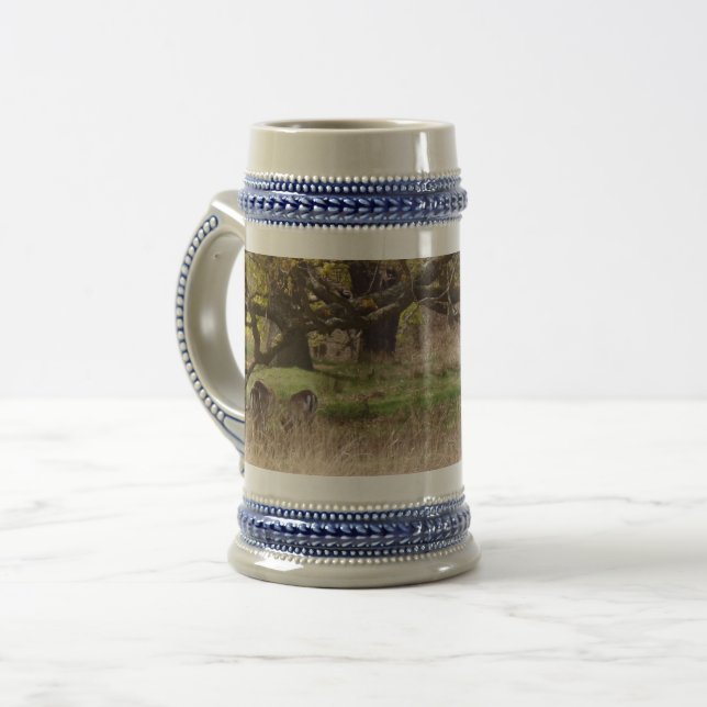 Caneca De Cerveja Paisagem e Cinzas/Caneca de cerveja Azul de 22 oz (Frente Esquerda)