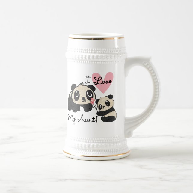 Caneca De Cerveja Pandas eu amo minha tia (Direita)
