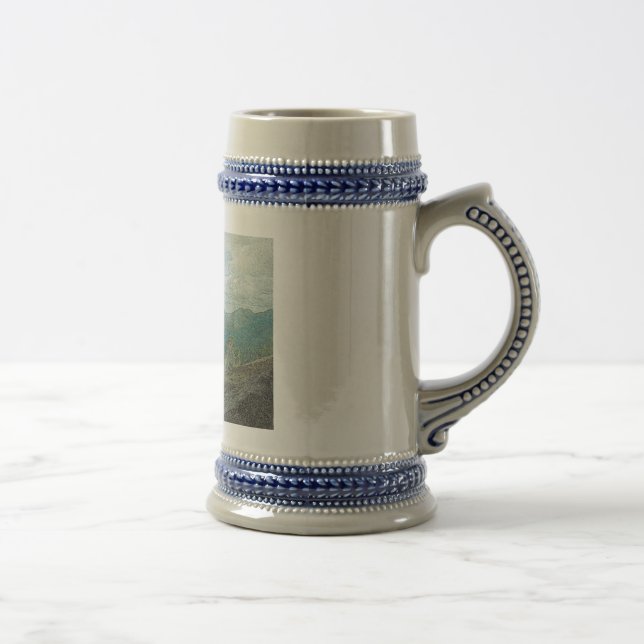 Caneca De Cerveja Panorama dos picos de montanha de Adirondack (Direita)