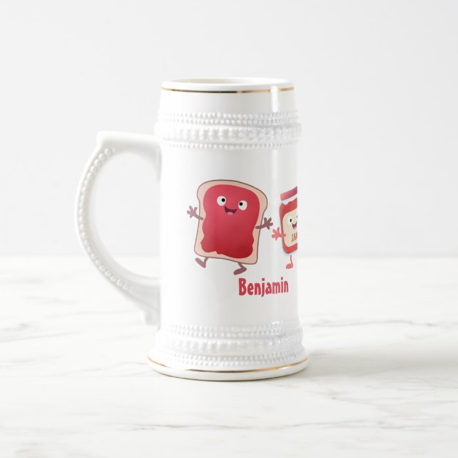 Caneca De Cerveja Pão engraçado e personagens de desenho animados de (Esquerda)