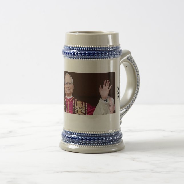 Caneca De Cerveja Papa Leão XIV, O Primeiro Papa Americano (Frente Esquerda)