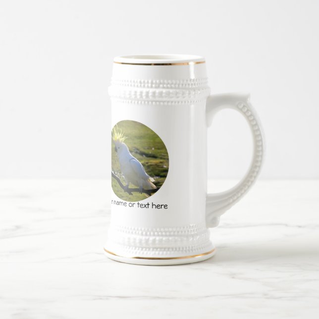 Caneca De Cerveja Papagaio Amarelo e Branco (Direita)