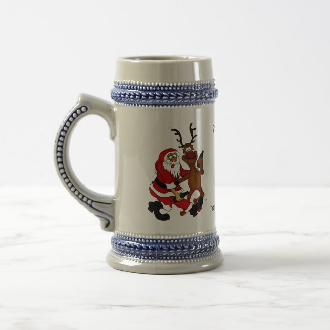Caneca De Cerveja Papai Noel com alce - Festa de Rã (Esquerda)