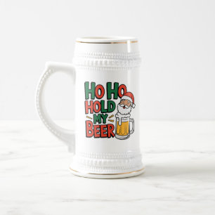 Caneca De Cerveja Papais noeis de Natal engraçados guardam arte de c
