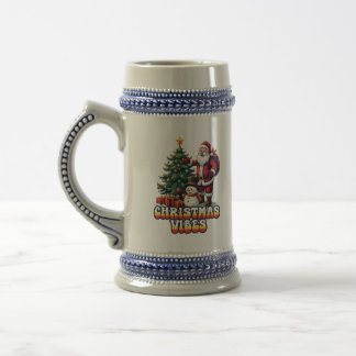 Caneca De Cerveja Papais noeis de Natal Jolly Vibes