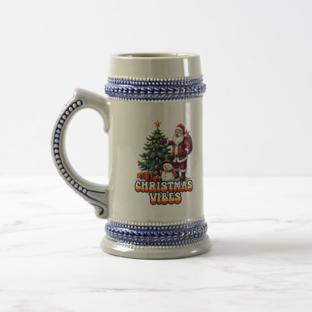 Caneca De Cerveja Papais noeis de Natal Jolly Vibes (Esquerda)