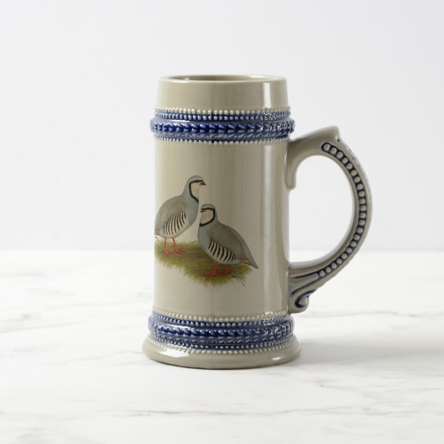 Caneca De Cerveja Par de Chukar Partridge (Direita)