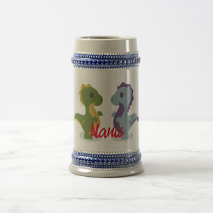 Caneca De Cerveja Par de Dinossauro Cólvora Troço_Trova