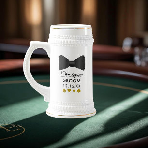 Caneca de cerveja para noite de pôquer do nome do