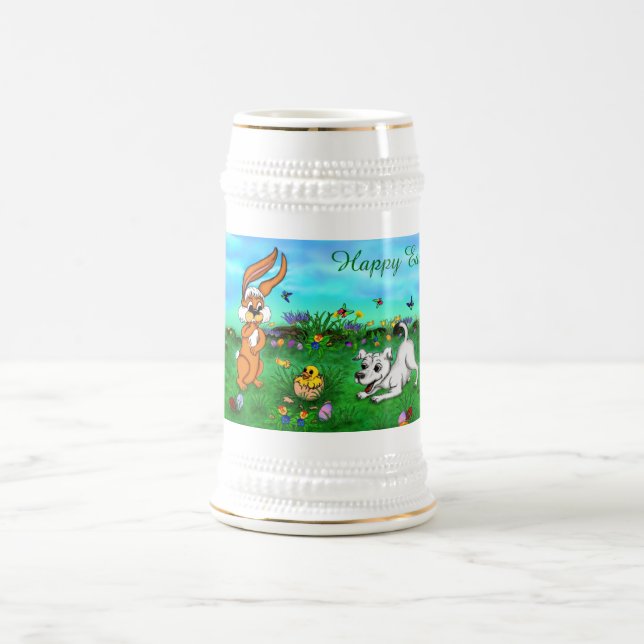 Caneca De Cerveja Páscoa - Coelho e Pintinho da Capo (Centro)