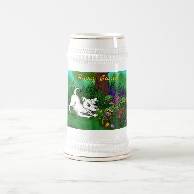 Caneca De Cerveja Páscoa - Puppy Capo e borboleta (Centro)
