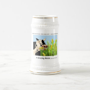 Caneca De Cerveja Pastando Milho (Camisetas Cartões Presentes Vaca E