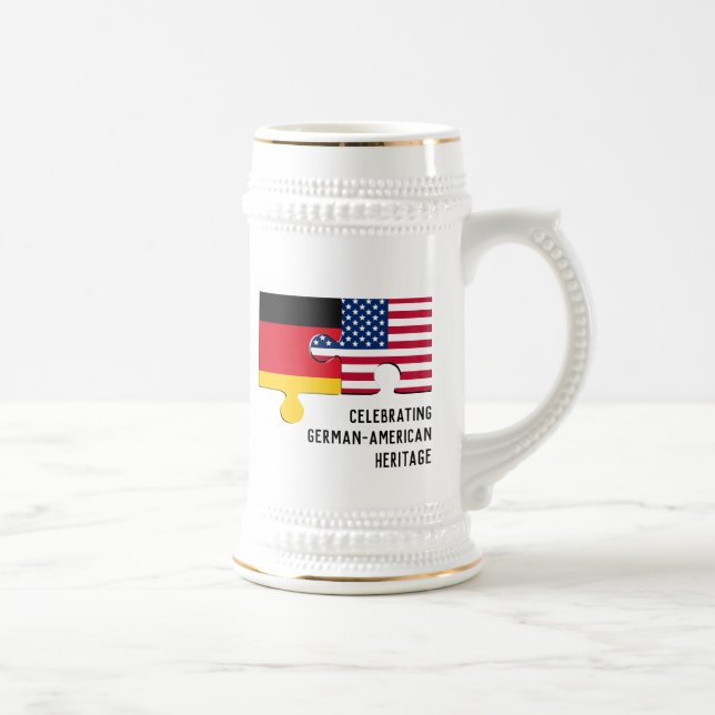 Caneca De Cerveja Patrimônio ALEMÃO AMERICANO | Monograma (Direita)