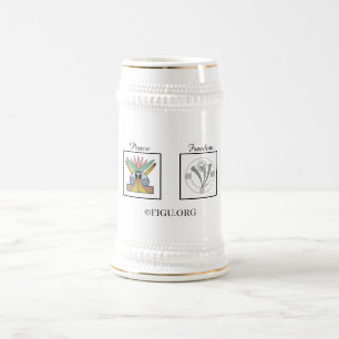 Caneca De Cerveja Paz e Paz Harmonia 