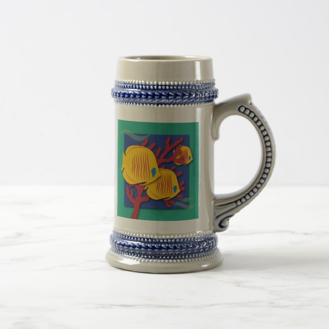 Caneca De Cerveja Peixes Tropicais (Direita)