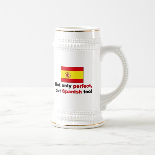 Caneca De Cerveja Perfeito e espanhol (Direita)