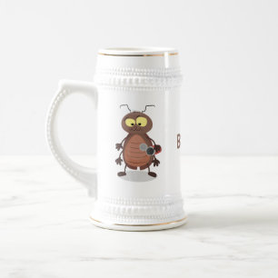 Caneca De Cerveja personagem de desenho animado engraçado de barata