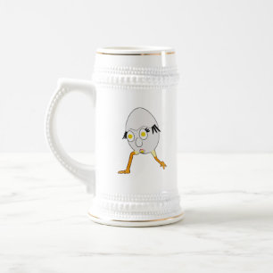Caneca De Cerveja Personagem de Ovo Excêntrico RG & RA Design Fofo