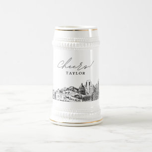 Caneca de cerveja Personalizada de Cerveja Skyline