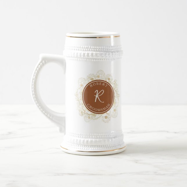 Caneca de Cerveja Personalizada de Terracota para  (Esquerda)