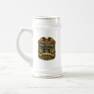 Caneca de Cerveja Personalizada do Oficial de Polí
