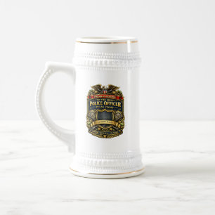 Caneca de Cerveja Personalizada do Oficial de Polí