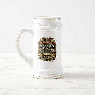 Caneca de Cerveja Personalizada do Policial de Chi