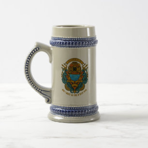 Caneca De Cerveja Personalizar Poseidon Mergulhador de Escuba do Mar