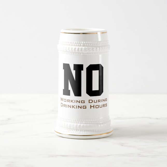 Caneca De Cerveja Personalizar Sem Trabalhar Durante Horas De Bebend (Centro)