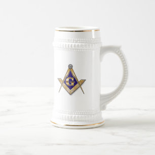 CANECA DE CERVEJA PERSONALIZE O QUADRADO E O COMPASSO MAÇÓNICOS