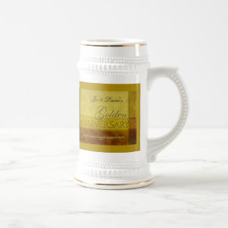 Caneca De Cerveja Personalize seu próprio aniversário dourado