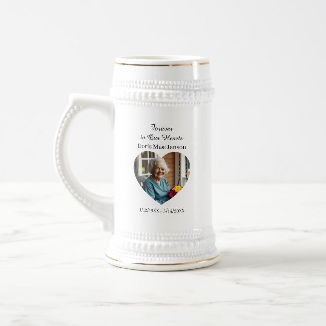 Caneca De Cerveja Photo and Poem Sentimental Memorial (Esquerda)