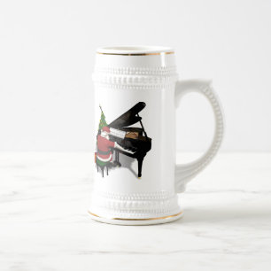 Caneca De Cerveja Piano de Reprodução do Papai Noel