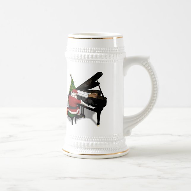 Caneca De Cerveja Piano de Reprodução do Papai Noel (Direita)
