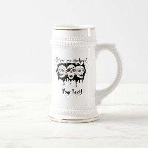 Caneca De Cerveja Pirata Skulls Me Transborda Madeira