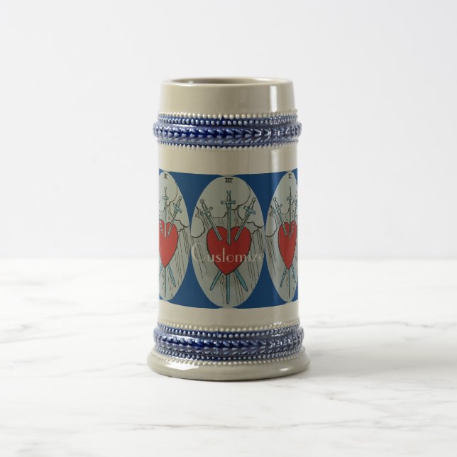 Caneca De Cerveja Placa Tarot 3 Espadas Troço_Trova (Centro)