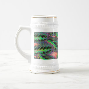 Caneca De Cerveja Plantas Calathea Greenery Leaf Pattern